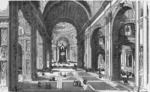 Interior Of St. Peter's, Rome.