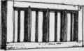 An old. unglazed. window, the early beginnings of sash.