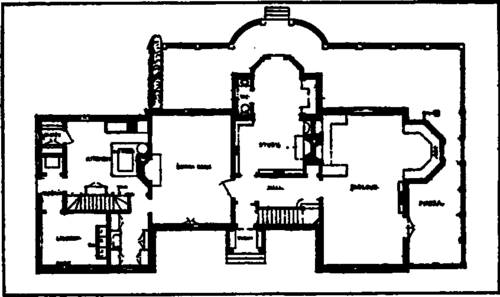 First floor plan, a master's home, Groton School, Groton, Mass.