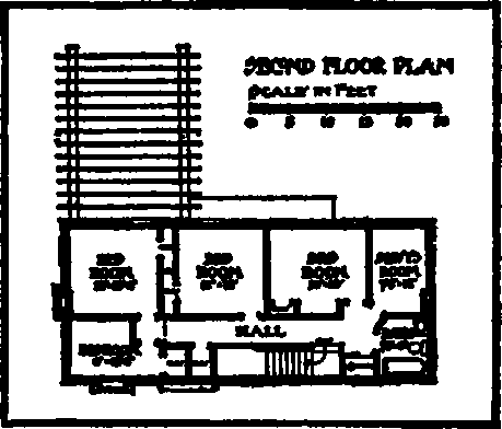 Second floor plan, Casa del Ponte, Rowayton, Conn