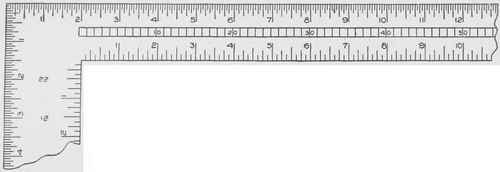 Fig. 1. Face Side of Tongue of Steel Square, Showing Octagon Scale.
