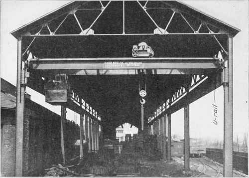 Fig. 105. Ten Ton Three Motor Electric Traveling Crane. Courtesy of Case Manufacturing Company, Columbus, Ohio.