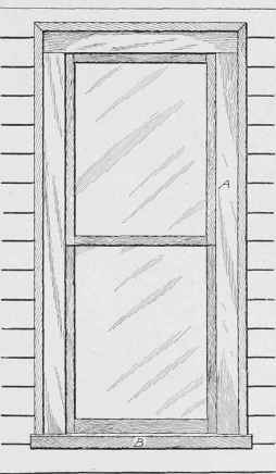 Fig. 304. Elevation of Window Showing Outside Trim