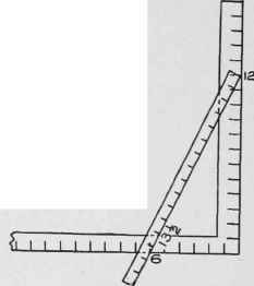 Fig. 37. Finding; Length of Rafter for Front Wing in Roof Shown in Fig. 36.