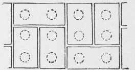 Fig. 96. Capping of three Rows of Piles.