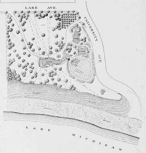 LAYOUT OF GROUNDS AROUND RESIDENCE OF MR. J. S. HANNAH, AT LAKE FOREST, ILL.