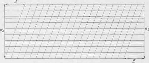 Fig. 34. Guide Sheet for Obtaining Correct Slant in Letters