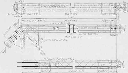 Fig. 85. Detail of a Top Chord of Riveted Railroad Bridge