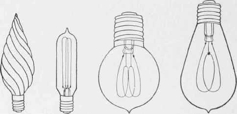 Fig. 3. Several Forms of Completed Lamps.