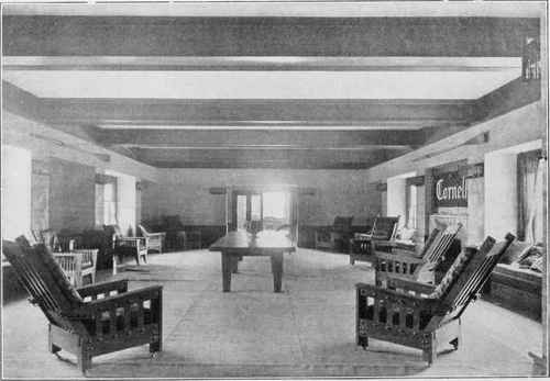 LIVING ROOM IN ALPHA DELTA PHI CHAPTER HOUSE AT CORNELL UNIVERSITY, ITHACA, N. Y.