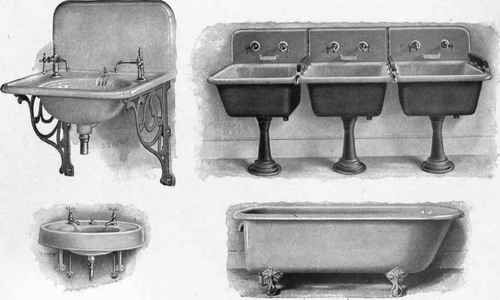 REPRESENTATIVE MODERN BATH ROOM AND LAVATORY FITTINGS.