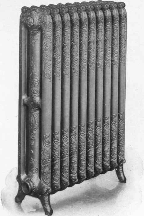 ROCOCO ORNAMENTAL THREE COLUMN PATTERN RADIATOR FOR WARMING BY HOT WATER.