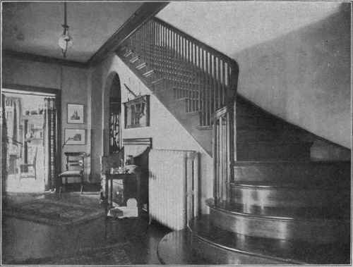AN ATTRACTIVE HALL WITH HARDWOOD FLOORS From House in Plan No.