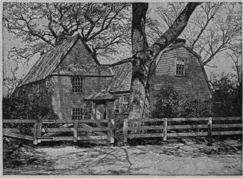 FAIRBANKS HOUSE AT DEDHAM, MASS., BUILT IN 1636.