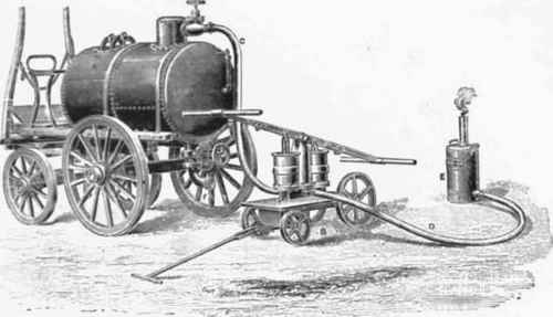 Fig 443   Merryweather's Pneumatic Cesspool emptier.