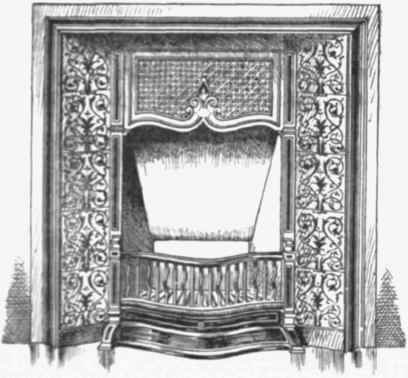 Fig 464   Front view of Boyd's register Grate, with Adjustable Canopy and Regulating Ash pit.