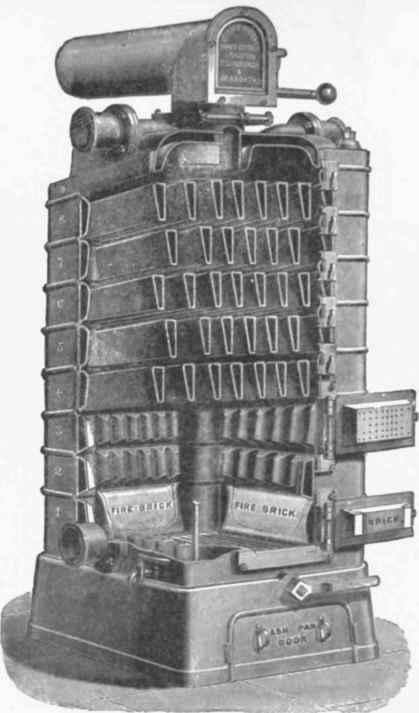 Fig 515. Sectional View of the Challenge cast iron Boiler.