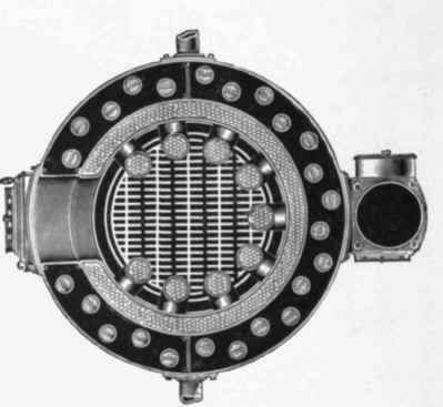 Fig. 549.   section and Plan of Lumby, son, and Wood's Patent   Pioneer  Boiler.