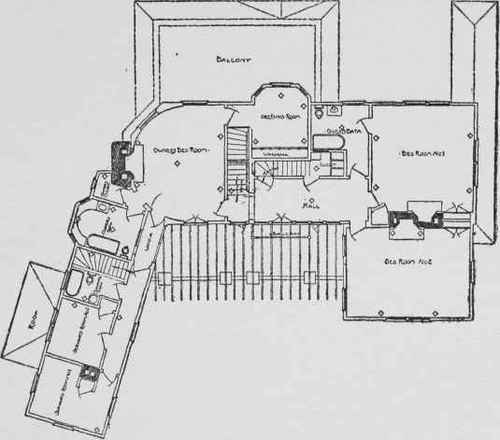 Plan of Second Floor of Jack's House.