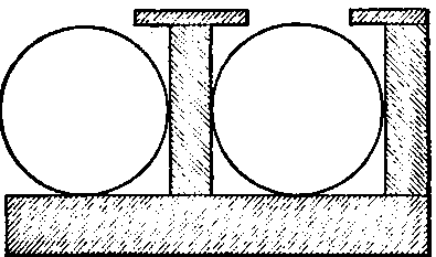 Section of tray to hold rock cores.
