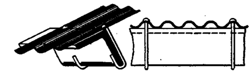 Clinch Nail Fastening for Corrugated Iron Roofing.