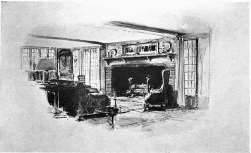 Sketch By Otto R. Eggers Of A Proposed Treatment For A Living Room.