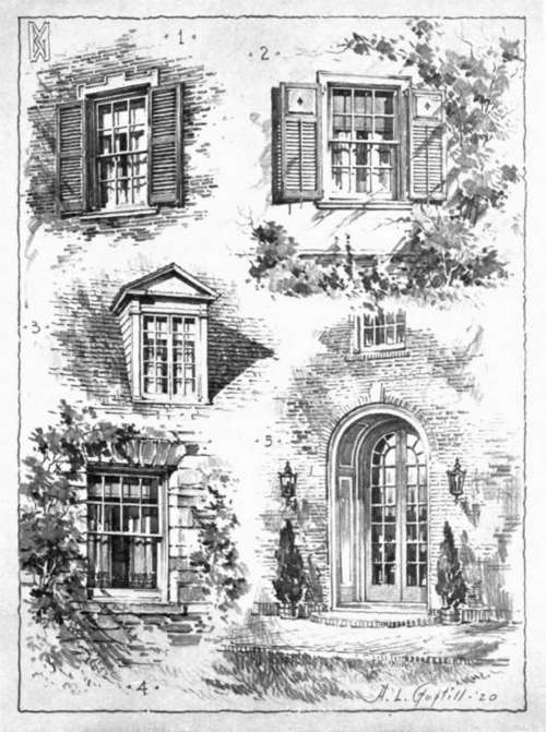 Some Door and Window Suggestions, with Considerable Attention to the Representation of the Smaller Architectural Details.