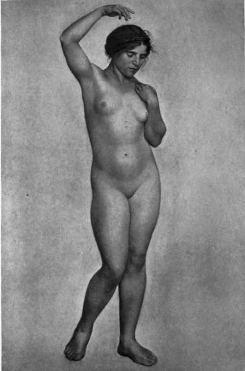 Study By H. I. Stickroth For One Of The Figures In His Mural Painting The Valley Of Contemplation.