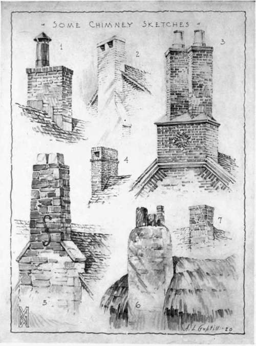 Various Indications of Brickwork and Stonework.