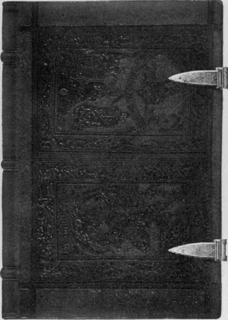 Binding of Oak Boards covered with Stamped Calf