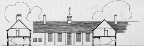 SectioN The Courtyard Showing Dining Hall.