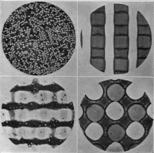 Micrographs Of The Colour Screens (X 100).