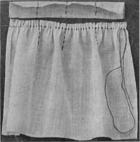 FIG. 101. Gathering, material and band divided in section and marked.