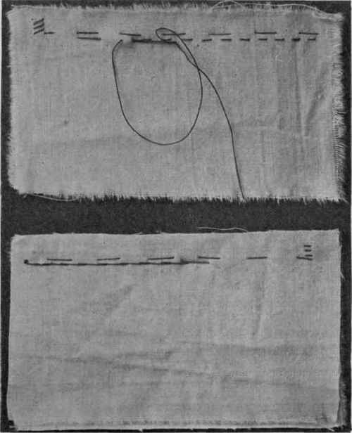 Fig. 105. Back stitching, right and wrong sides.