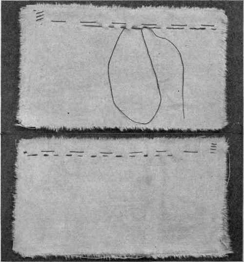 Fig. 106. Combination stitch, right and wrong sides.