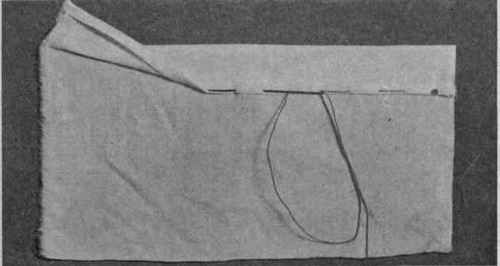 Fig. 109. Laying and basting a hem.