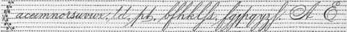Relative Proportion Of Letters In Large, Round Hand