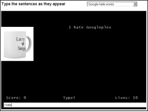 The Google Irritation Game, and the Google Image Quiz