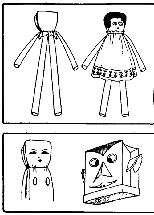 Doll made from paper sack