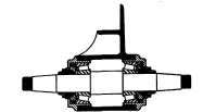 Diamond T Center Bearing Mounting for Divided Propeller Shaft.