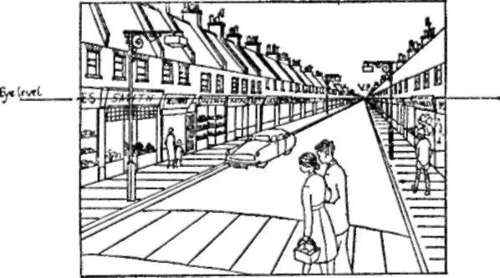 Street showing parallel lines