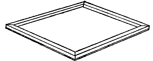 Tray with mitred corners