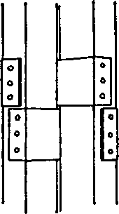 hinges are made with strips of braid