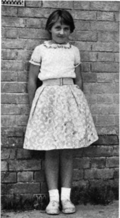 wearing skirt printed and made by herself