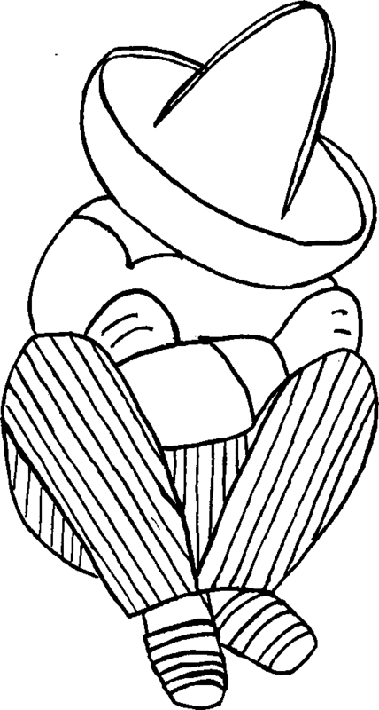 Seated Man with Mexican Hat