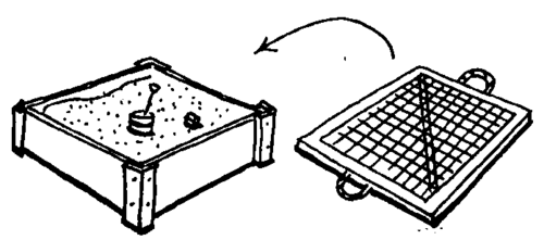 A screen in a wooden frame is light and easy to manage