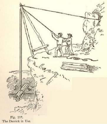 Fig. 137. The Derrick in Use.