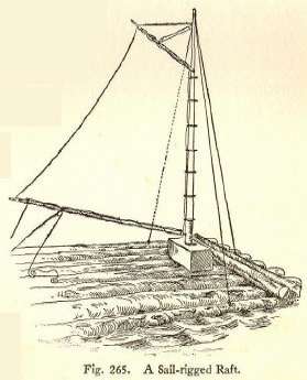 Fig. 265. A Sail rigged Raft.