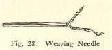 Fig. 28. Weaving Needle.
