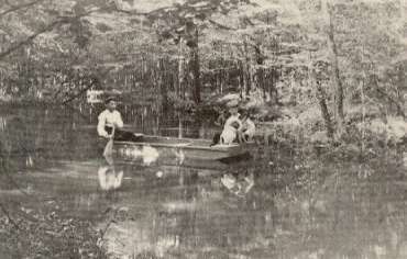 Paddling in the Old Scow.